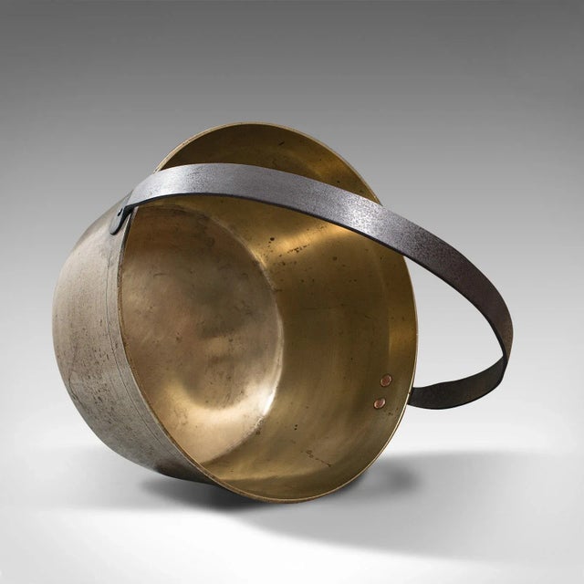 Traditional Circa 1800s Antique English Brass Jam Pan For Sale - Image 3 of 13