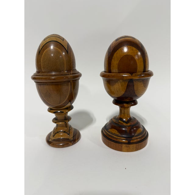 English Treenware Darning Eggs With Stands, C. 1900 & Later For Sale In Providence - Image 6 of 9