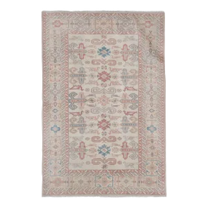 Vintage Pastel Turkish Kars Rug