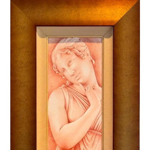 1990s Original Signed Drawing by the Twins Bugagiar Danzatrice Study for the Three Graces Florentine Neo Classical Art For Sale - Image 5 of 15