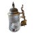 1970s Rastal German Etched Glass Stein With Pewter Lid For Sale
