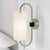 Art Deco Brushed Nickel With Satin Black Wall Light For Sale - Image 3 of 4