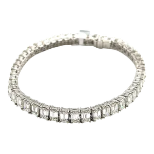 14.44 Ct Emerald Cut Diamond Tennis Bracelet