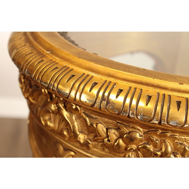 Rococo Style Giltwood Curio Cabinet With Glass Panels For Sale - Image 15 of 18