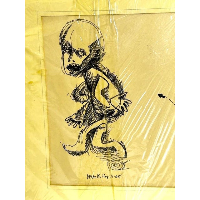 Rod MacKillop Signed Abstract Figurative Ink Drawings, Set of 3, 1965 For Sale - Image 10 of 12
