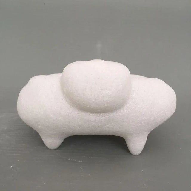 Lying Figure Hand Carved Marble Sculpture by Tom Von Kaenel For Sale - Image 4 of 6