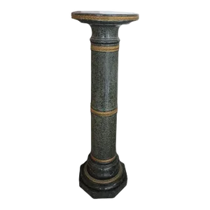 Antique 42" Green Marble Pedestal Italian