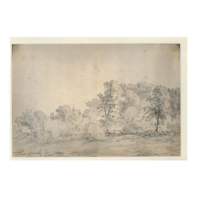Turin Countryside - Original Ink and Watercolor by Jan Pieter Verdussen - 1744 1744 For Sale