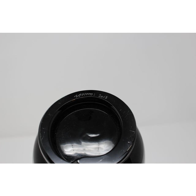 Early 21st Century Black Opalino Vase by Venini of Murano For Sale - Image 5 of 6
