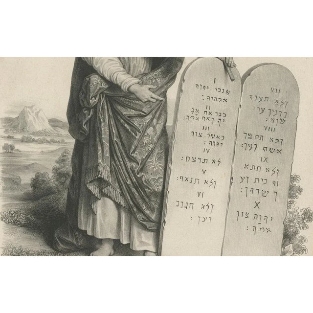 Léon Noël, Moses with the Ten Commandments, Lithograph, 1844 For Sale - Image 3 of 10