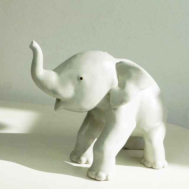 1950s Mid-Century Austrian Ceramic Elephant from Wienerberger, 1950s For Sale - Image 5 of 12