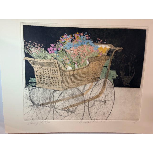 Realism Late 20th Century Danny Phifer "Decorated Perambulator" Signed Limited Edition Original Etching 13/300 For Sale - Image 3 of 16