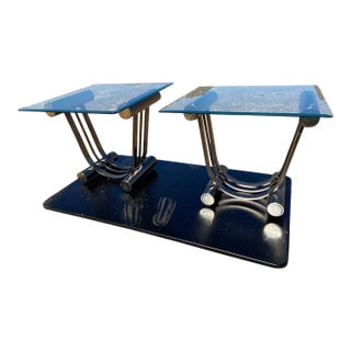 MCM Design Institute of America, Art Deco Side End Tables Set of Two Romeo Rega Unmarked For Sale