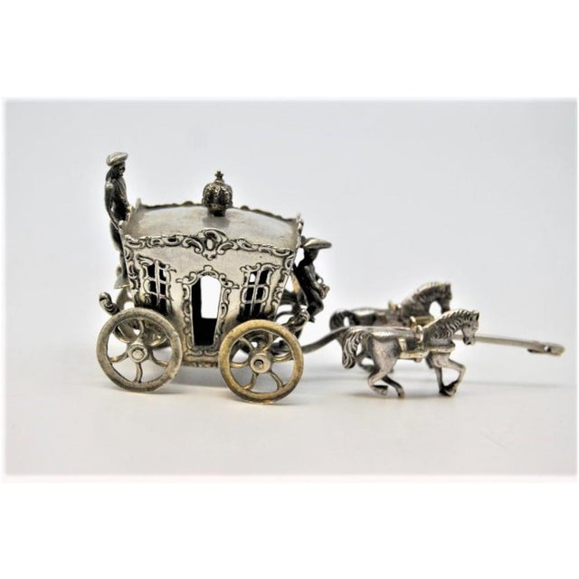 Metal Imperial Silver Carriage Pulled by Six Horses For Sale - Image 7 of 7