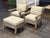 Textile Restoration Hardware Outdoor Leagrave Lounge Chairs + Ottoman, Set of Three For Sale - Image 7 of 12
