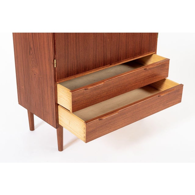 Wood Mid Century Danish Teak Wood Storage or Bar Cabinet For Sale - Image 7 of 12