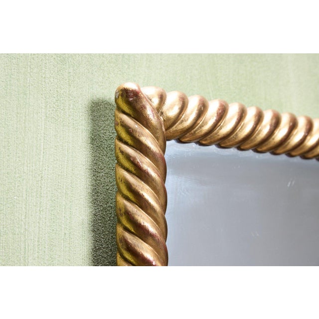 Glass French Braided Gilt Mirror For Sale - Image 7 of 9
