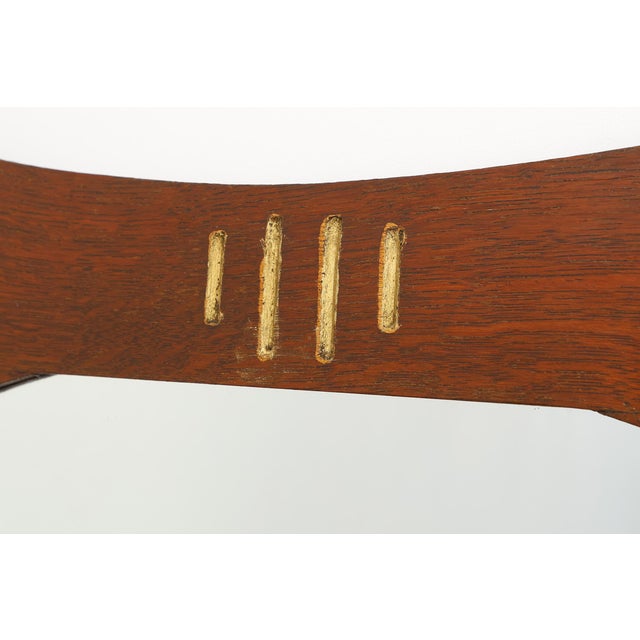 Art Nouveau Mirror in Oak with Gilded Inlay, France, 1915 For Sale - Image 9 of 11
