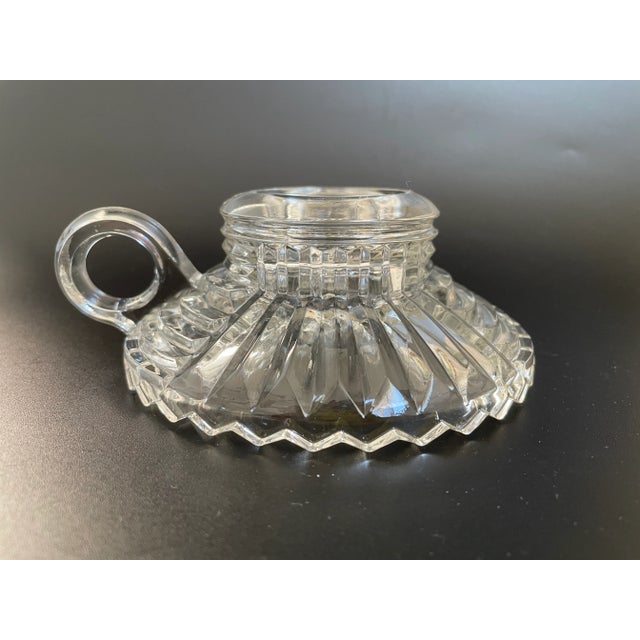 Anchor Hocking Depression Glass Ahc34 Clear Finger Loop Candle Holder For Sale - Image 13 of 13