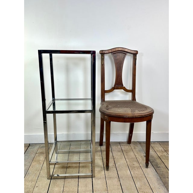 Chrome and Glass Side Table, 2000s For Sale - Image 9 of 10