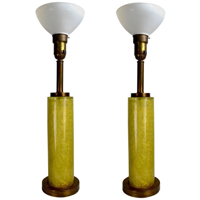 Fractal Acrylic Resin Lamps - a Pair For Sale - Image 9 of 9