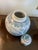 1980s Vintage Asian Blue & White Ginger Jar With Floral & Bird Motif For Sale - Image 5 of 8