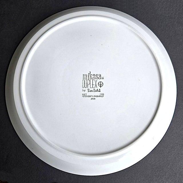 1970s Mikasa Duplex Duet Yellow Poppy Chop Plate Designed by Ben Seibel For Sale - Image 12 of 13