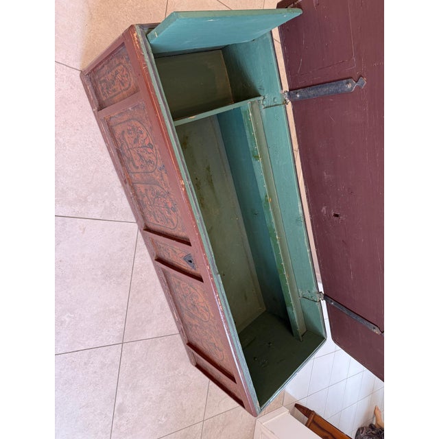 Biedermeier Hand-Painted Chest in Wood For Sale - Image 11 of 13