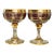 Antique Steiner & Vogel Amethyst and Gold Champagne Coupes Moser Styled - A Pair For Sale