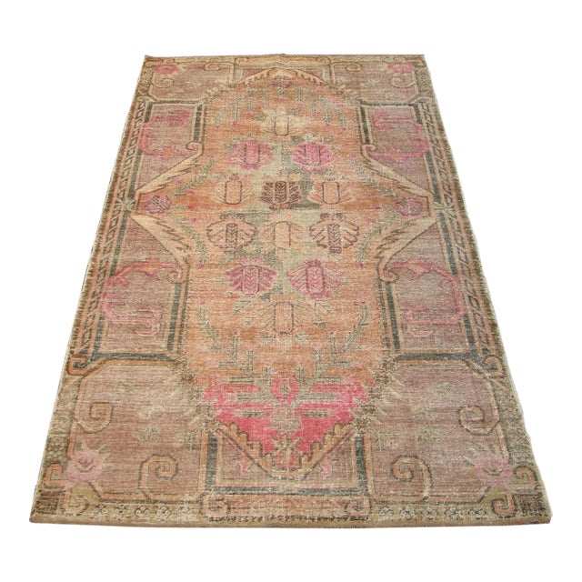 19th Century Tribal Floral Khotan Samarkand Rug For Sale