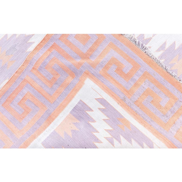 Mid 20th Century Vintage Indian Dhurrie Rug Doris Leslie Blau For Sale - Image 5 of 9
