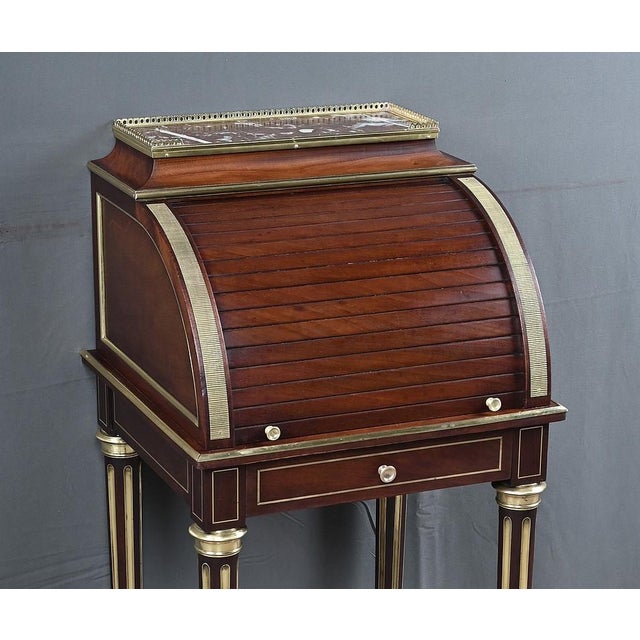 Small Late 19th Century Louis XVI Mahogany Parlor Cabinet For Sale - Image 10 of 18