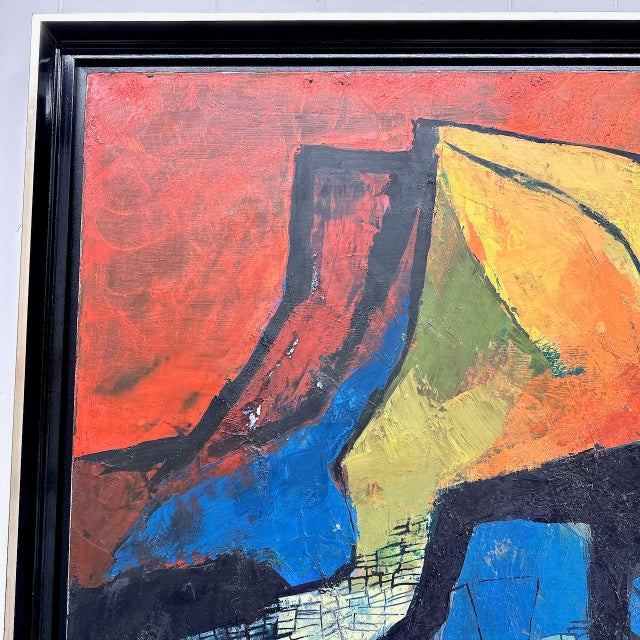 1970s Oswaldo Guayasamin Original Painting on Canvas For Sale - Image 10 of 17