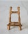 Vintage Miniature Hollywood Regency-style brass faux bamboo tabletop easel featuring a burnished gold finish. No makers...