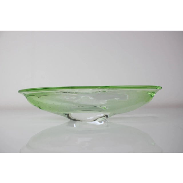 Glass Mid-Century Art Glass Bowl by Zelezno Borske Sklo, 1960s For Sale - Image 7 of 9