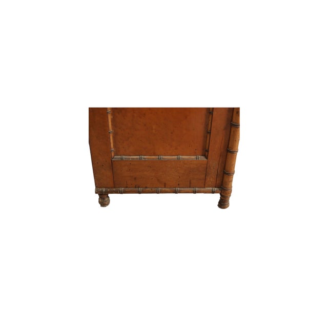 Late 19th Century Paine Furniture Co. Faux Bamboo Birdseye Maple Wellington Chest For Sale - Image 15 of 16