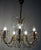 Antique Brass and Lead Crystal 7-Light Chandelier from Preico, 1980s For Sale - Image 6 of 9