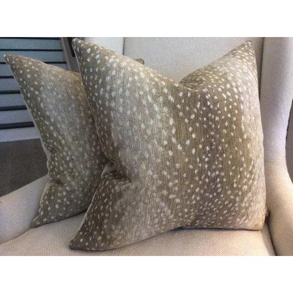 Not Yet Made - Made To Order Antelope Chenille 18" Pillows - A Pair For Sale - Image 5 of 6