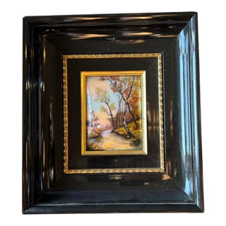 Mid 20th Century French Limoges Enamel Plaque (Convex / Bombé Enamel) For Sale