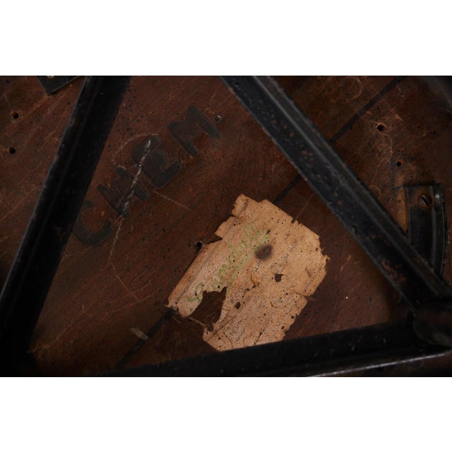 Adjustable Stool With Wood Seat by Campbell Corporation For Sale - Image 12 of 13