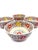 Blue Set of 4 Hand-Painted Bat Trang Vietnamese Ceramic Soup Bowls With Floral Motifs For Sale - Image 8 of 13