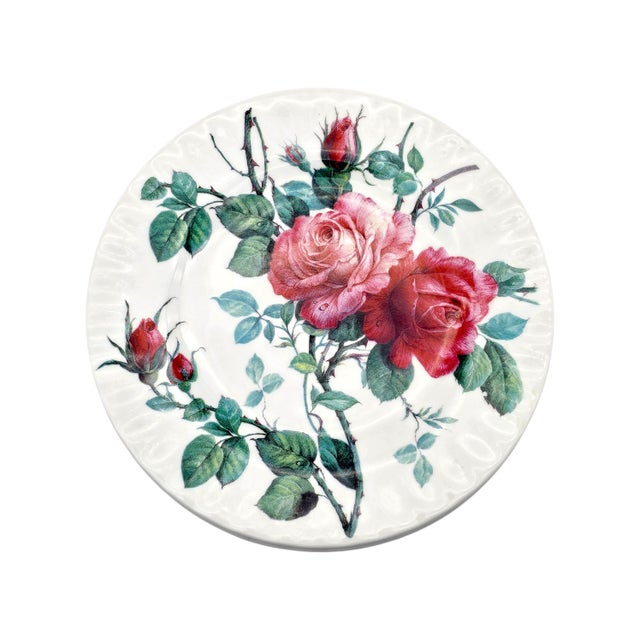 Roy Kirkham English Rose Fine Bone China Salad Plates, Set of 8, 8" For Sale - Image 4 of 12