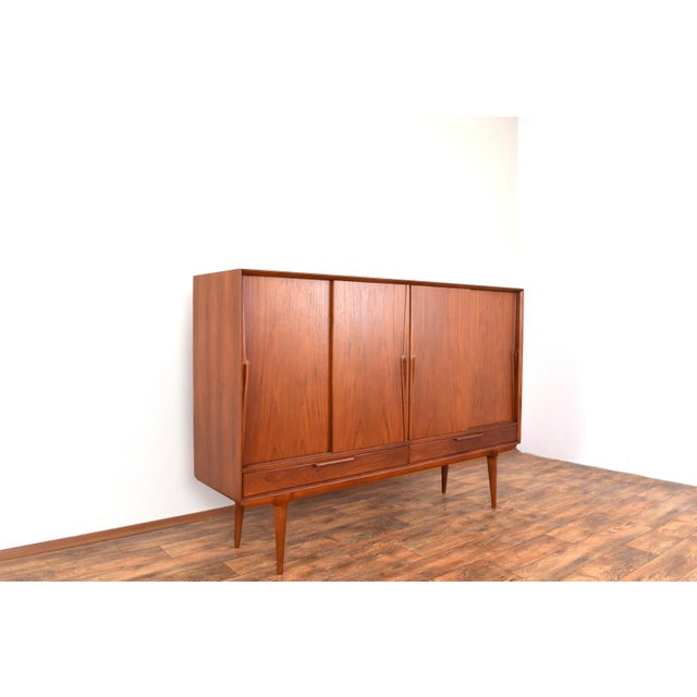Mid-Century Danish Teak Model 13 Highboard by Gunni Omann for Omann Jun, 1960s For Sale - Image 10 of 18