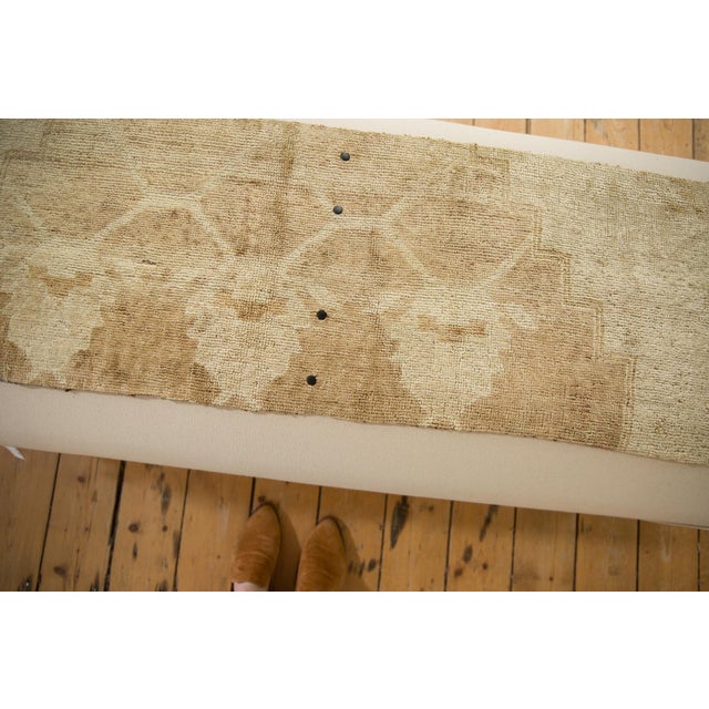 Antique White Handmade Canvas Changeable Rug Fragment Ottoman Coffee Table For Sale - Image 8 of 18