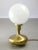 Mid-Century Italian Modern Brass & Opaline Glass Table Lamp For Sale - Image 12 of 12
