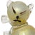 Murano Vintage Murano Barbini White Gold Flecks Black Accents Italian Art Glass Kitty Cat Figurine Sculpture For Sale - Image 4 of 10