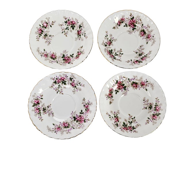 1980s 1980s Royal Albert Lavender Rose Bone China Dinnerware Service for Four, 16 Pieces For Sale - Image 5 of 18