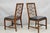 Vintage Hollywood Regency Chinese Chippendale Faux Bamboo Lattice Design Wooden Dining Side Chairs by Century - Set of 4....