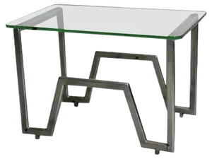 French Rationalist Chromed Metal Table, 1930s