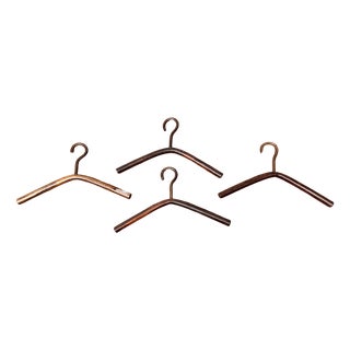 Vintage Wood Coat Hangers, 1970s, Set of 4 For Sale